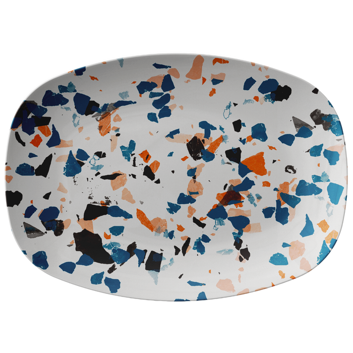 Speckled Abstract Plastic Serving Platter