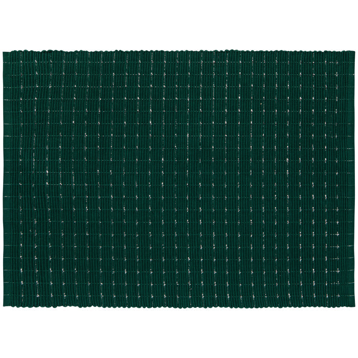 Spruce Silver Cotton Ribbed Placemat