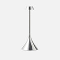 Steli Flat Dome Protable LED Table Lamp, Silver