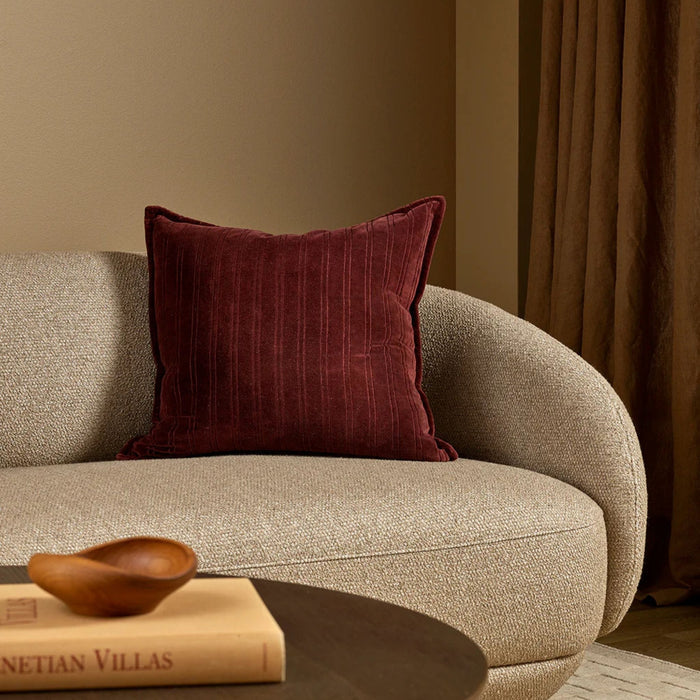 Stria Merlot 55x55cm Cushion