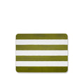 'Stripe' Cork-Backed Placemat in Avocado Green, 29 x 38cm