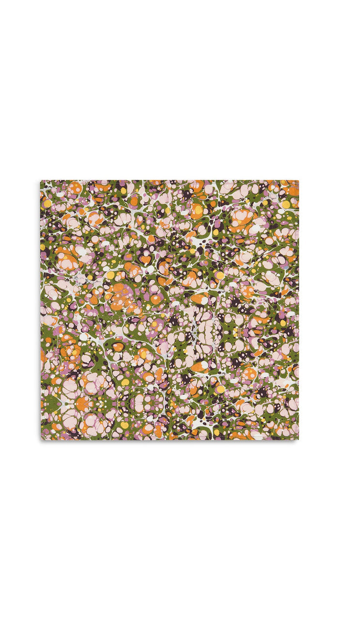 green marble linen napkin flat shot
