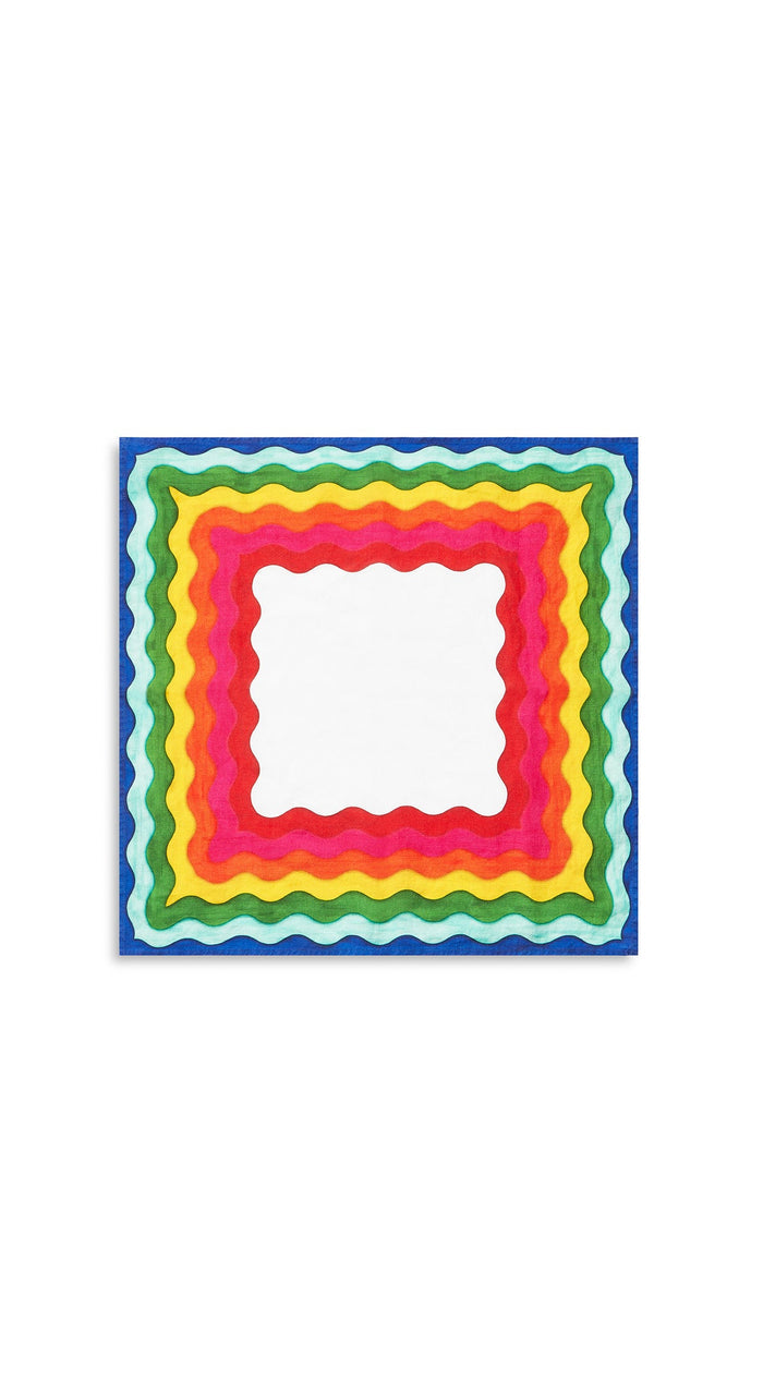 Sunrise Rainbow Linen Napkin in Multicolours, 50x50cm