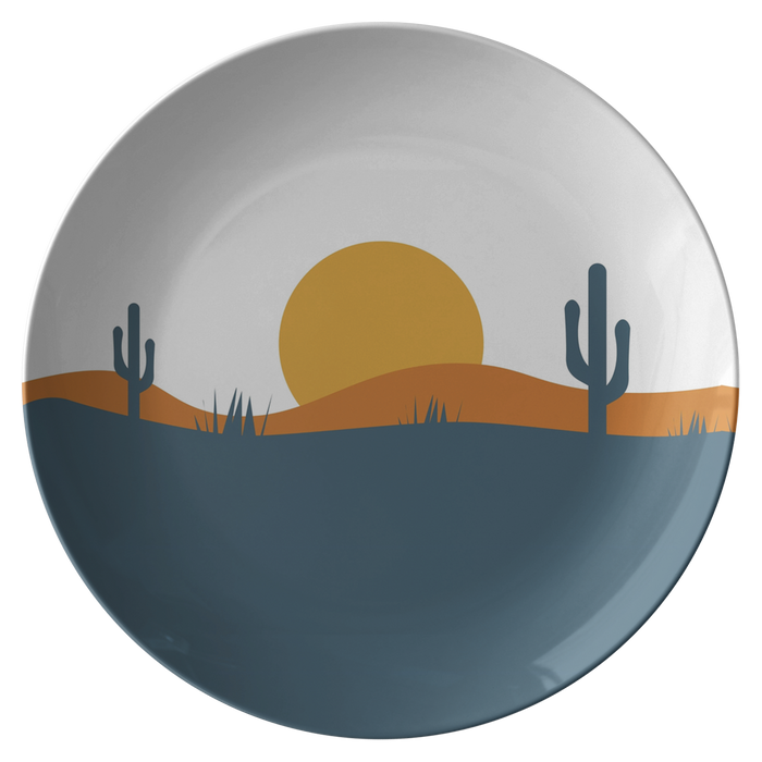 Sunset Desert Plastic Dinner Plate