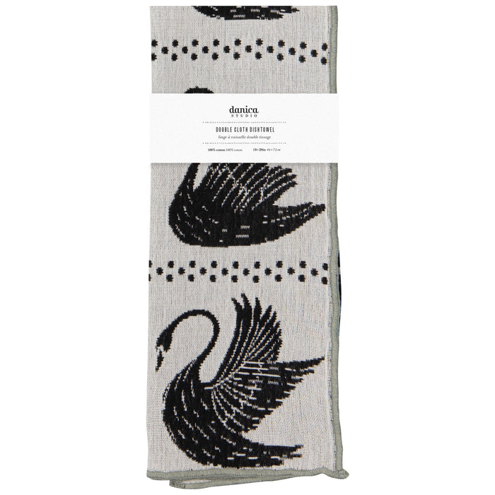 Swan Song Double Cloth Dishtowel
