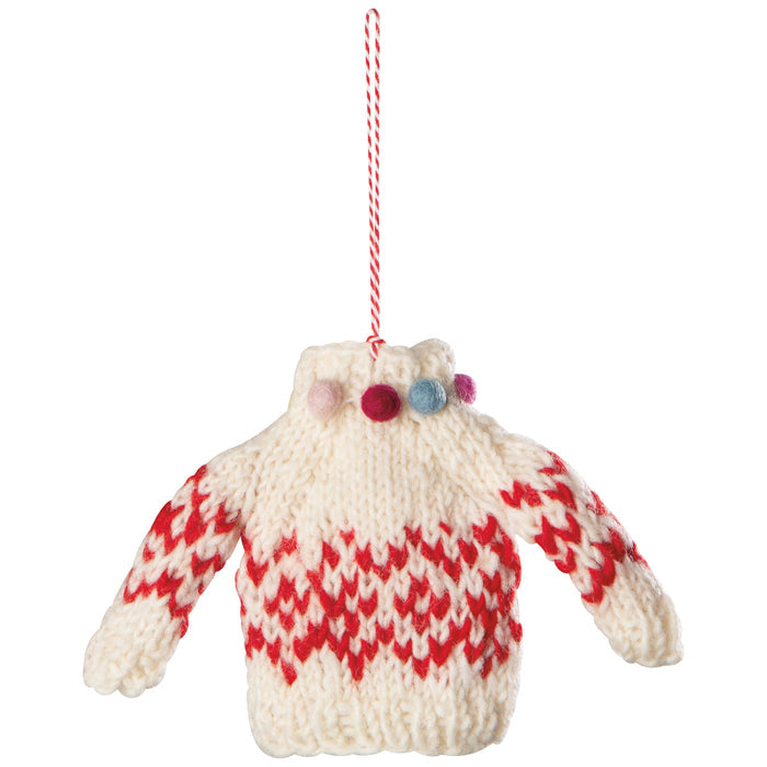 Sweater Party Felt Christmas Tree Ornaments - 3 Assorted Styles