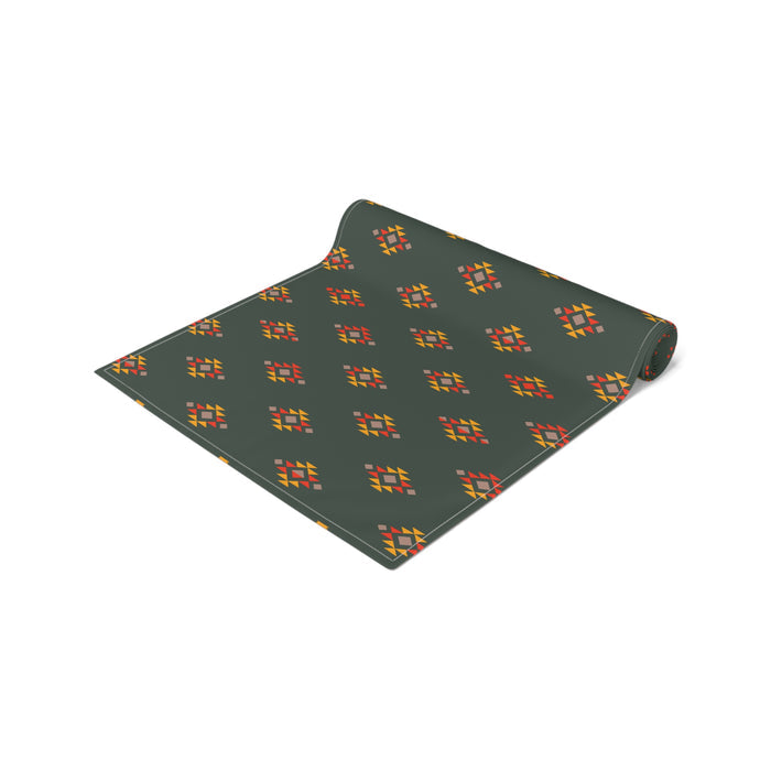 Table Runner for Table Cotton or Polyester, Southwestern Alpine Ridge Print