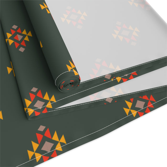 Table Runner for Table Cotton or Polyester, Southwestern Alpine Ridge Print