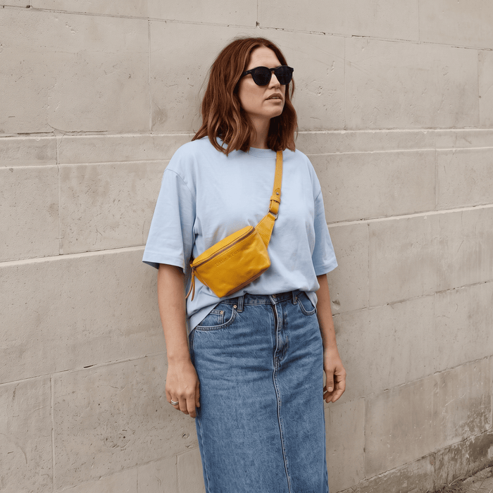 The Little & Fox Leather Bum Bag Sunflower