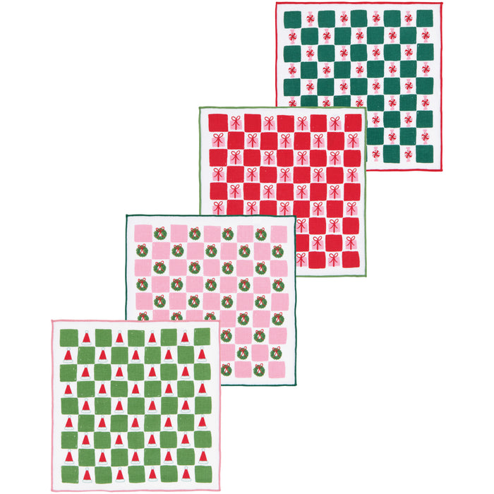Tiny Traditions Christmas Printed Cocktail Napkins Set of 4 Assorted