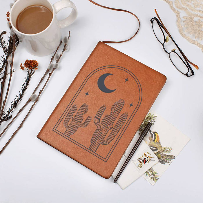 Vegan Leather Journal - Saguaro Desert Nights