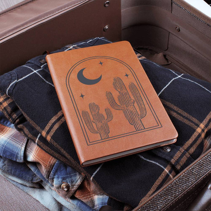 Vegan Leather Journal - Saguaro Desert Nights