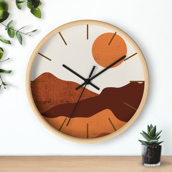 Wall Clock, Clocks, Midwest, Desert Theme, Wooden Clock, Time, Wall Decor - Dakoda Goods & Co.
