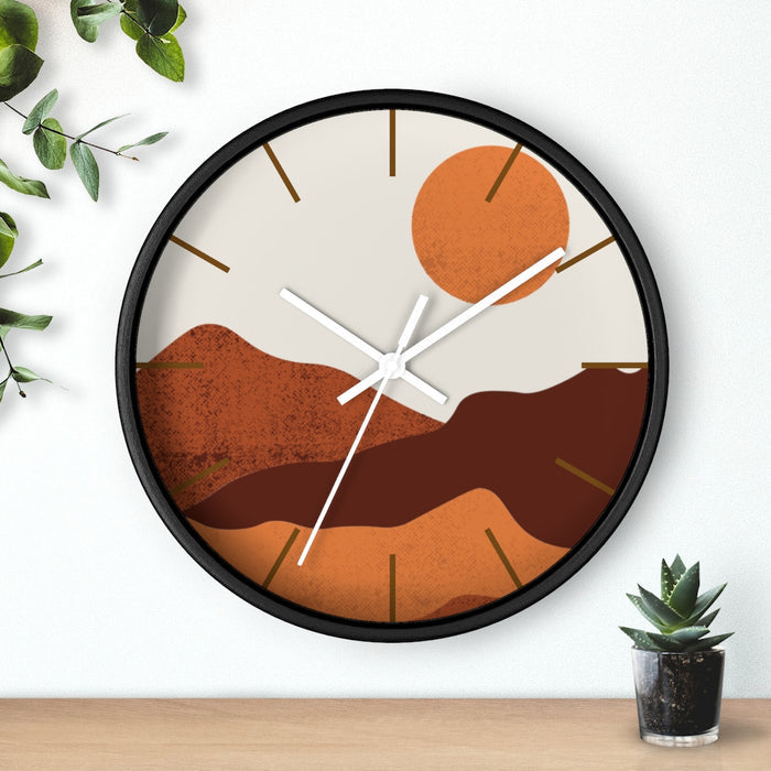 Wall Clock, Clocks, Midwest, Desert Theme, Wooden Clock, Time, Wall Decor - Dakoda Goods & Co.