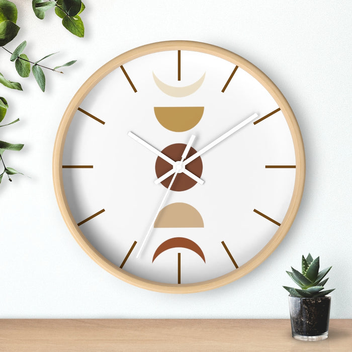 Wall Clock, Clocks, Moon Faces, Organic Theme, Wooden Clock, Time, Wall Decor - Dakoda Goods & Co.