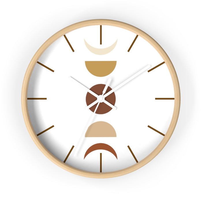 Wall Clock, Clocks, Moon Faces, Organic Theme, Wooden Clock, Time, Wall Decor - Dakoda Goods & Co.