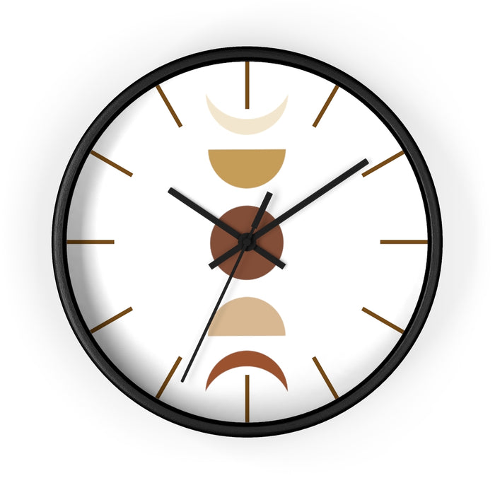 Wall Clock, Clocks, Moon Faces, Organic Theme, Wooden Clock, Time, Wall Decor - Dakoda Goods & Co.