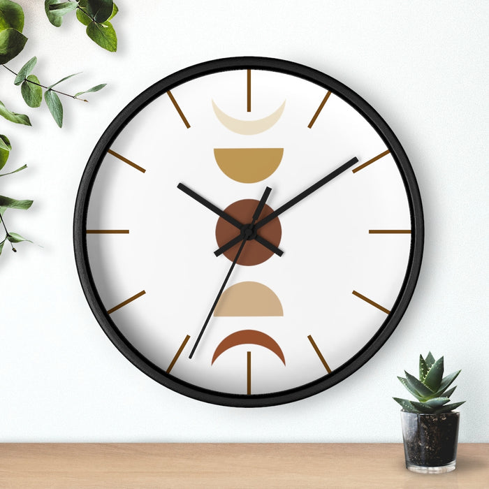 Wall Clock, Clocks, Moon Faces, Organic Theme, Wooden Clock, Time, Wall Decor - Dakoda Goods & Co.