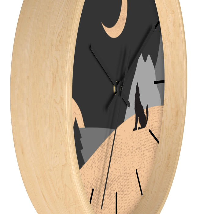 Wall Clock, Howling Moon Rustic Theme - Dakoda Goods & Co.