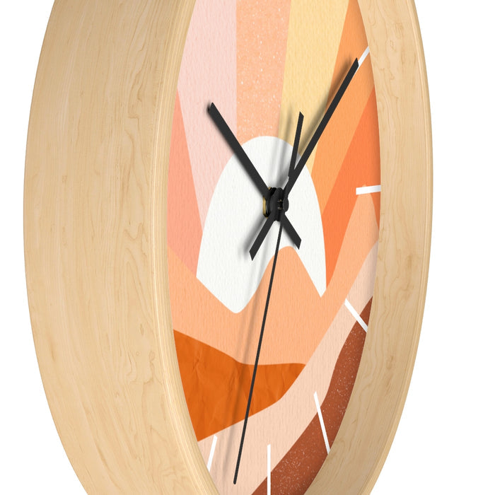 Wall Clock Silent Tick Sunrise Modern Landscape Clock for Wall Bohemian