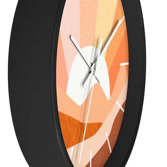 Wall Clock Silent Tick Sunrise Modern Landscape Clock for Wall Bohemian