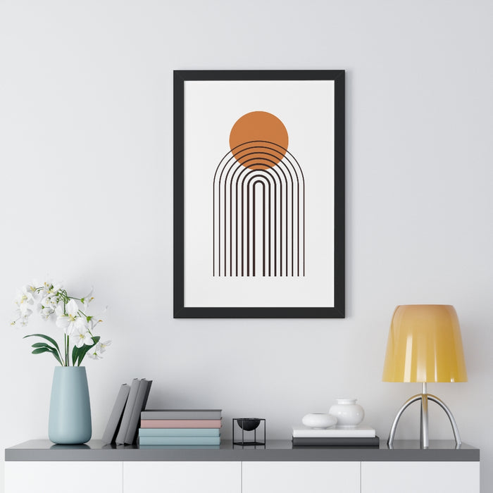 Wall Decor Modern Art Framed Vertical Poster Wall Art, Multiple Colored Frames & Sizes
