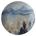 Watercolor Landscape Plastic Dinner Plate