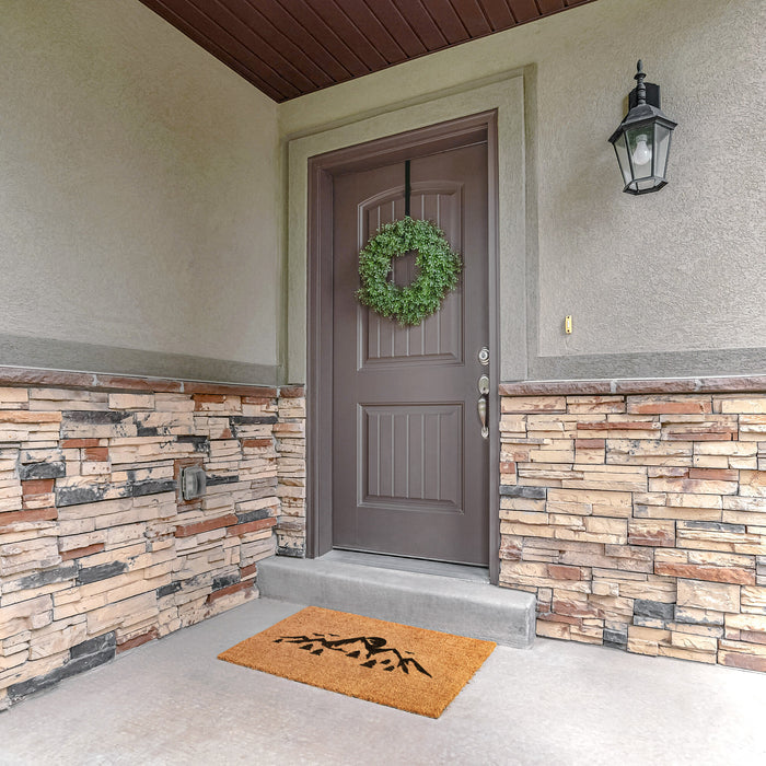 Welcome Mat Coir Mountain Sunrise Door Mat