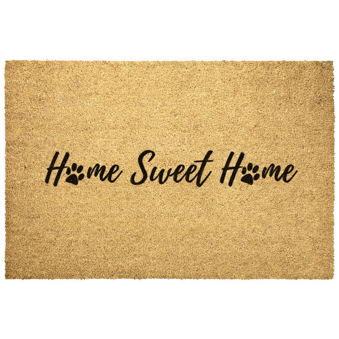 Welcome Mat Home Sweet Home Paw Print Doormat Decor
