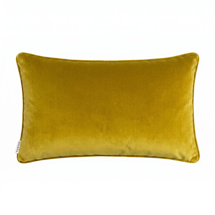 Wild Midnight Parrot 60x35cm Piped Cushion