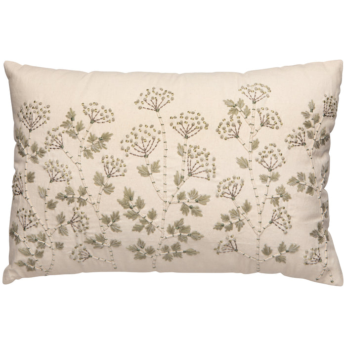 Yarrow Embroidered Pillow 16 x 24 inch