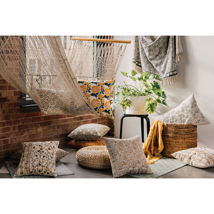Yarrow Embroidered Pillow 16 x 24 inch