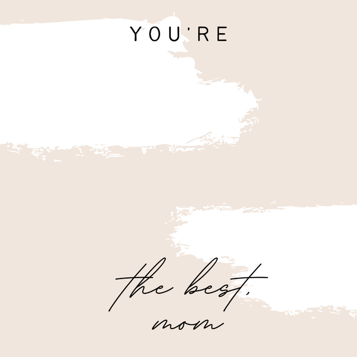 You're The Best, Mom Necklace Gift Mother's Day, Birthday Gift for Mom Silver or Gold