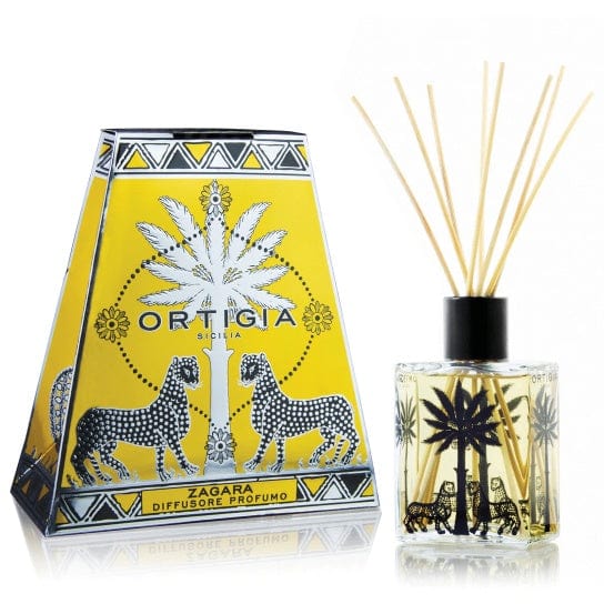 A glass diffuser with exotic Sicilian images and colours.