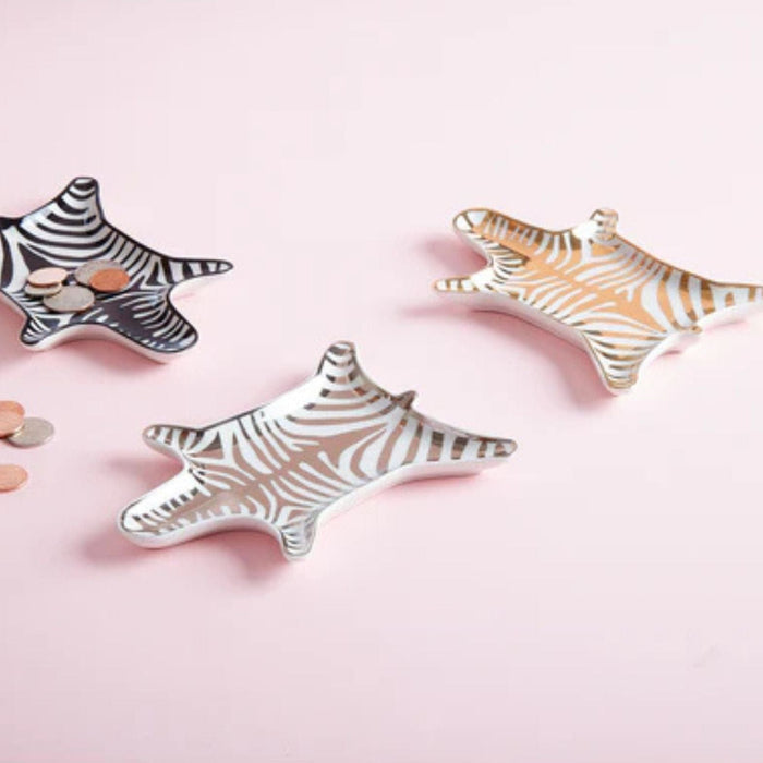 Zebra Stacking Dish – Gold