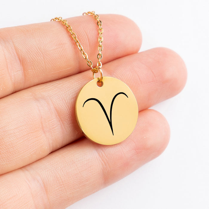 Zodiac Sign Necklace Zodiac Gifts for Friend Gold or Silver Necklace