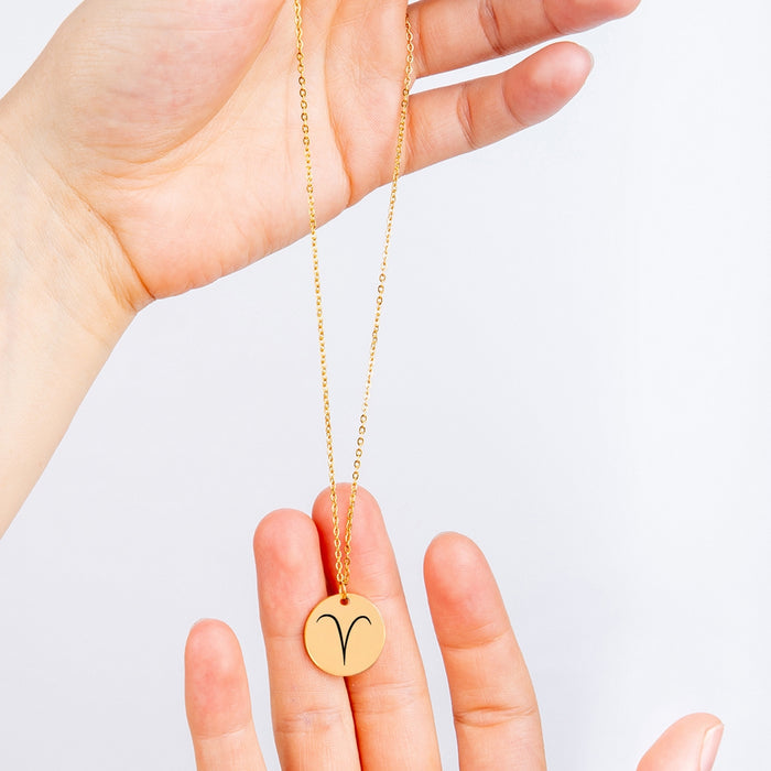 Zodiac Sign Necklace Zodiac Gifts for Friend Gold or Silver Necklace